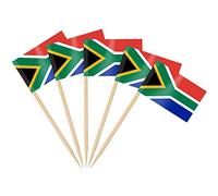 AhfuLife Banderas de palillo de dientes de la bandera de Sudáfrica, 100/200 piezas pequeñas de Croacia para cupcakes, banderas de doble cara para Copa del Mundo, Día Nacional, fiesta de cumpleaños