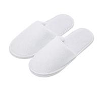 AhfuLife Echoapple - 5 pares de pantuflas de hotel, no desechables, de lujo, con puntera cerrada, lavables y plegables, pantuflas de invierno para spa, invitados de fiesta y viajes, White, 38/39.5 EU