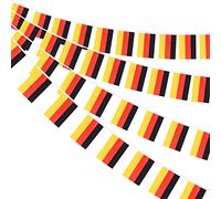 Ahfulife Guirnalda Bandera Alemania, 30 Piezas Banderines de Alemania 20 x 28 cm-12m, 2 Paquetes Bandera para Decoración de Eurocopa, Eventos Deportivos,Jardin, Barra, Día Nacional, Fiesta, Balcón