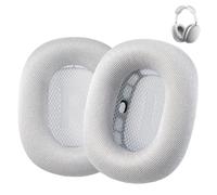 AHG Accessory House - Almohadillas de repuesto para AirPods Max, plateadas, compatibles con auriculares AirPods Max, malla forrada de silicona, espuma de alta densidad, almohadillas magnéticas fuertes