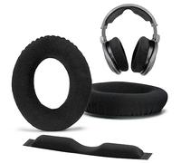 AHG - Almohadillas de Repuesto para Auriculares Sennheiser HD600, HD650, HD660S, HD660S2, Massdrop X HD6XX, HD58X Jubilee y HD580 - Terciopelo Premium y Espuma de Alta Densidad (Negro)