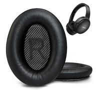AHG Premium QC45 - Almohadillas de repuesto compatibles con auriculares Bose QuietComfort 45/Bose QC45 con cancelación de ruido. Cuero proteico de alta calidad, espuma extra gruesa de alta densidad y