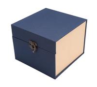 Ahgsup Caja de Maquillaje con Cabeza de Muñeca Articulada con Bola, Contenedor de Esponja a Prueba de Golpes para Circunferencia de Cabeza de Muñeca de 16-16,5 Cm (Azul Oscuro)