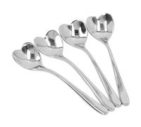 Ahgsup Cuchara de café de Acero Inoxidable, Cuchara Agitadora de Postre en Forma de Corazón para café, Ergonómico, Versátil para té, Helado, Aperitivos, Mezclar Azúcar