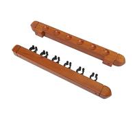 Ahgsup Estante de Madera para Tacos de Billar Montado en la Pared, Resistente y Duradero, Soporte para 6 Tacos para Sala de Juegos, Construcción de Madera de Caucho