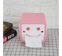 Ahgsup Exquisita Caja de Servilletas Segura, Método de Uso Simple, Adecuada para Mesa de Oficina, Rosa 5.1x5.1x6.1in (Rosa)