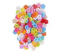 Ahgsup Exquisitos Botones de Flores de 1,3x1,3 Cm/0,5x0,5 Pulgadas, 200 Uds., Botones Lindos de Costura Decorativos Brillantes de Plástico para Manualidades