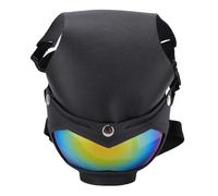 Ahgsup Gafas de Sol para Perros con Gafas Diseño Liviano para Montar Al Aire Conducir Senderismo 1 X Sombrero de para Perros (Marco Negro Lente roja)