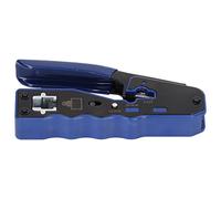 Ahgsup Herramienta de Engarzado RJ45 con Pelacables | Incluye 50 conectores RJ, de acero duradero con alto contenido de carbono, para ensamblaje de cables de red