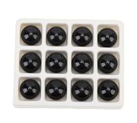 Ahgsup Juego de 12 Bolas de Cristal Negras Ligeras de 1.0 in, Esfera de Piedra Natural para Meditación, Yoga, Reiki, Decoración del Hogar e Idea de Regalo, Cristales Suaves y Port