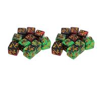 Ahgsup Juego de Dados de 2 Colores de Plástico de 16 Mm para Enseñanza de Matemáticas 20 Piezas Ayuda para el Aprendizaje de Sumas y Restas Divertidas Tamaño Pequeño