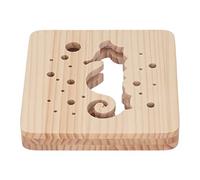 Ahgsup Lámpara de Noche Hueca de Pino con Luz LED 3D de Madera de Animales para Dormitorio, Alimentación USB Blanca Cálida de 2W