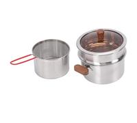 Ahgsup Olla Multiusos de Acero Inoxidable 304 con Tapa, Malla de Filtro y Cesta para Freír, Olla Profunda 5 en 1 para Sopa, Pasta, Huevo, Compatible con Inducción, Pulido Espejo