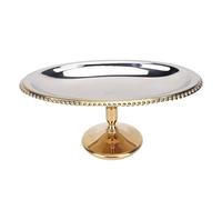 Ahgsup Taza para Helado con Patas de Acero Inoxidable 304, Elegante Cuenco para Servir Postre con Puntos Ovalados Dorados, Base Estable para Yogur, Ensalada, Fruta y Pudín, Apto para