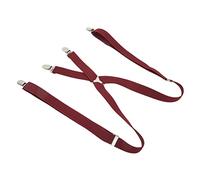Ahgsup Tirantes de Vestir Resistentes para Hombre para Boda en el Trabajo, Metal Duradero Antideslizante para Actividades de Ocio (vino tinto)