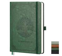 AHGXG Cuaderno de papel cuadriculado, 192 páginas, tamaño mediano A5 (5.7 x 8.3 pulgadas), 5 cuadrados por pulgada, tapa dura de cuero, papel grueso de 100 g/m², para escuela, estudiantes, matemáticas