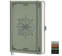 AHGXG Cuaderno de papel cuadriculado, 192 páginas, tamaño mediano A5 (5.7 x 8.3 pulgadas), 5 cuadrados por pulgada, tapa dura de cuero, papel grueso de 100 g/m², para escuela, estudiantes, matemáticas