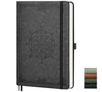 AHGXG Cuaderno de papel cuadriculado, 192 páginas, tamaño mediano A5 (5.7 x 8.3 pulgadas), 5 cuadrados por pulgada, tapa dura de cuero, papel grueso de 100 g/m², para escuela, estudiantes, matemáticas