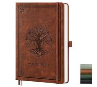 AHGXG Cuaderno de papel cuadriculado, 192 páginas, tamaño mediano A5 (5.7 x 8.3 pulgadas), 5 cuadrados por pulgada, tapa dura de cuero, papel grueso de 100 g/m², para escuela, estudiantes, matemáticas