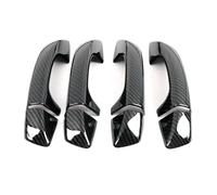 AHHVUXITTW Auto Manija Puerta Exterior Para VW Para Golf 6 MK6 2009-13 Pegatina Coche Carbono Cromado Negro Plata Manija Puerta Exterior Moldura Cubierta Embellecedora Decoración