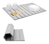 Ahhzyys Alfombra de Secado de Piedra 40 * 30cm de Cocina Absorbente sin Deslizamiento, Plegable para Fregadero y encimera (seco rápido)