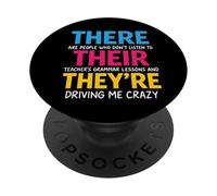 Ahí están graciosos Gramática de profesores de regreso a clases PopSockets PopGrip Adhesivo