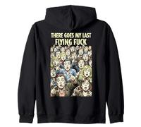 Ahí va mi último Vuelo Mierda Gracioso Sarcástico Rude Crowd Sudadera con Capucha