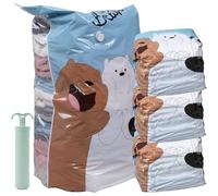 Ahigh Bolsas de Almacenamiento al vacío, paquete de 4 grandes (60 x 80 x 30 cm), bolsas de vacío para edredones, mantas, ropa de cama, bolsas de vacío que ahorran espacio para un 80% más de espacio