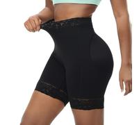 Ahigh Calzoncillos para mujer, moldeadores de cintura alta con forma de pierna y control de abdomen, sin costuras para tonificar la figura, moldeador del cuerpo, Negro , XXL