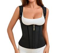 Ahigh Faja Reductora Mujer Colombiana Moldeadora - Corsé Cinturón Abdomen Postquirúrgica/Postparto,Corsé con Cremallera y Cierre de Hebilla,Cintura Reloj de Arena con Soporte Lumbar y Diseño Deportivo