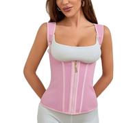 Ahigh Faja Reductora Mujer Colombiana Moldeadora - Corsé Cinturón Abdomen Postquirúrgica/Postparto,Corsé con Cremallera y Cierre de Hebilla,Cintura Reloj de Arena con Soporte Lumbar y Diseño Deportivo