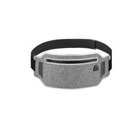 Ahijklmn Cinturón para correr, riñonera delgada para correr, ejercicio, teléfono, bolsa para mujeres y hombres, iPhone Samsung, blanco grisáceo, Talla única, Clásico