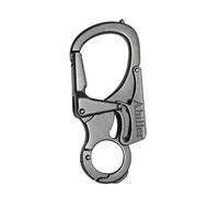 Ahiller 3" Mosquetón Llavero Compacto, Aleación Robusta con Doble Seguro - Púa de Acero de Tungsteno - Accesorio Multiusos para Senderismo, Camping, Pesca y Supervivencia (Gunmetal-1P)