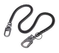 Ahiller Cadena de Cartera para Pantalones, Elegantes Cadenas de Llavero de Acero Inoxidable con Mecanismo de Doble Bloqueo y Clip de Mosquetón para Hombres y Mujeres, 24 inches