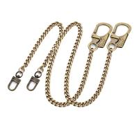 Ahiller Cadena para Cartera de Hombre, Llavero de Alta Resistencia [Mosquetón de Aleación, Cadena de Acero Inoxidable], Adecuada para Vaqueros, Billeteras, Bolsos (Bronce-BK-1)