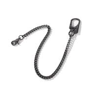 Ahiller Cadena para Cartera de Hombre, Llavero de Alta Resistencia [Mosquetón de Aleación, Cadena de Acero Inoxidable], Adecuada para Vaqueros, Billeteras, Bolsos (Gris Plomo-QK-1)