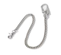 Ahiller Cadena para Cartera de Hombre, Llavero de Alta Resistencia [Mosquetón de Aleación, Cadena de Acero Inoxidable], Adecuada para Vaqueros, Billeteras, Bolsos (Plateado-QK-1)