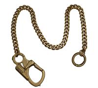Ahiller Cadena para Cartera de Hombre, Llavero de Alta Resistencia [Mosquetón de Aleación, Cadena de Acero Inoxidable], Adecuada para Vaqueros, Billeteras, Bolsos (Bronce-YK-1P)