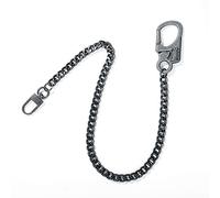 Ahiller Cadena para Cartera de Hombre, Llavero de Alta Resistencia [Mosquetón de Aleación, Cadena de Acero Inoxidable], Adecuada para Vaqueros, Billeteras, Bolsos (Gris-BK-1)