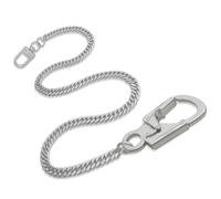 Ahiller Cadena tipo cartera para hombre - Llavero de acero inoxidable de 25 pulgadas con mosquetón de aleación y doble bloqueo, para accesorios de estilo punk de motociclista, Talla única