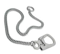 Ahiller Cadena tipo cartera para hombre, llavero de acero inoxidable de 25 pulgadas, mosquetón de aleación y doble bloqueo, accesorios de motociclista resistentes, One Size