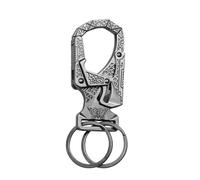 Ahiller Llavero con mosquetón de aleación Zinc | Llavero De Metal Resistente, Unisex, Con Mosquetón Montaña Duradero y Cierre Automático Para Adultos; Ideal Llaves Coche Casa