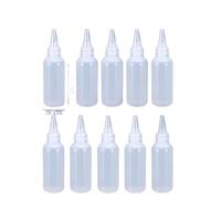 AHIOJEGX Botella exprimible 2/5/10 Uds 30/60/100/120ML botella exprimible for salsa recipiente de plástico for chorro rellenable con tapa for contenedor pegamento cocina(10pcs of 60ML)