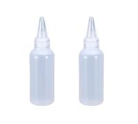 AHIOJEGX Botella exprimible 2/5/10 Uds 30/60/100/120ML botella exprimible for salsa recipiente de plástico for chorro rellenable con tapa for contenedor pegamento cocina(2pcs of 60ML)