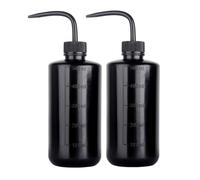AHIOJEGX Botella Exprimible Botella de agua de 250ml ~ 1000ml, botella de enjuague de seguridad, herramientas de riego, botella de lavado de plástico for apretar(Black 500ml 2pcs)