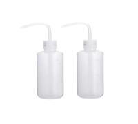 AHIOJEGX Botella Exprimible Botella plástica del apretón del tarro del envase del apretón del difusor de la botella del tatuaje(White 250ml 2pcs)