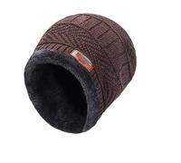 AHIOJEGX Braga Cuello Gorro de invierno for hombre, bufanda lana, gorro tejido for mujer, cálido, calentador cuello gruesa, máscara pasamontañas(Cap-Coffee)