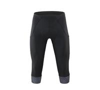 AHIOJEGX Culotte Largo Ciclismo Hombres Ciclismo 3/4 Pantalones Cortos en Blanco Azul/Negro/Gris Pad Bike Bib Pantalones Bicicleta Knicker Profesional Varios tamaños(BLACK02,3XL)