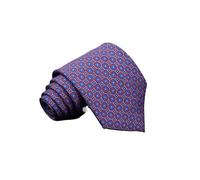 AHIOJEGX Hombre de Corbata Corbata de Seda de Moda for Hombre, 7,5 cm, Suave, novedosa, Color Azul, Verde y Naranja, Corbata de Lazo con Estampado Floral de Lunares, Regalo de Boda y Negocios(49)
