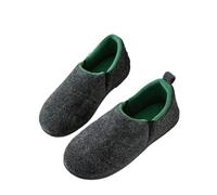AHIOJEGX Pantuflas Hombre Invierno Pantuflas Cálidas De Invierno For Hombre, Espuma Viscoelástica Piel, Cómodas, Suela Suave, For Interiores, For, Zapatos Cálidos(Green,39-40)